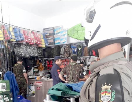 Brigada Militar de São Lourenço do Sul participa de fiscalização de produtos controlados pelo Exército Brasileiro
