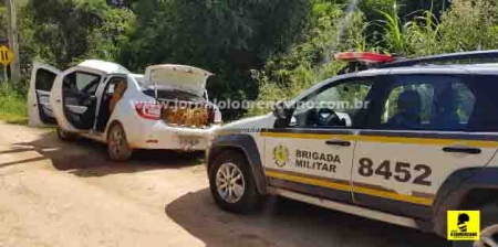 Brigada Militar de Turuçu recupera veículo roubado e fumo furtado