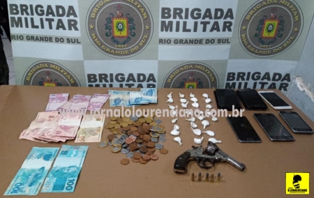 Brigada Militar realizou prisão por tráfico de drogas e apreenção de arma de fogo em Turuçu 