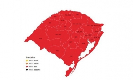 Todas as regiões foram classificadas em bandeira vermelha no Distanciamento Controlado do Estado