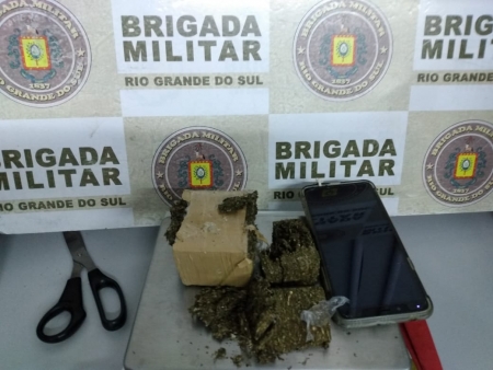 Brigada Militar prende jovem por tráfico de entorpecente em São Lourenço do Sul