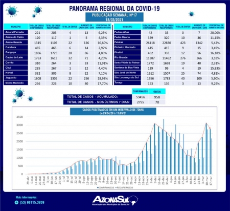 Zona Sul já registrou 53.456 mil casos de Covid-19 e 958 óbitos na região