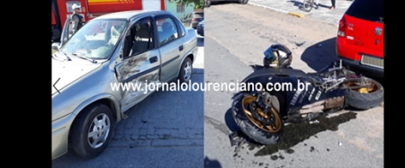 Vítima fatal em acidente envolvendo carro e moto na Avenida Nonô Centeno
