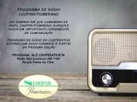 Na semana em que comemora 29 anos, a próxima edição do programa de rádio da COOPAR/POMERANO estará com novo formato