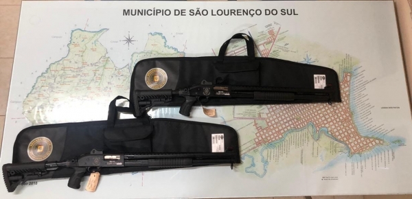 Brigada Militar de São Lourenço do Sul recebe armas para o combate à criminalidade