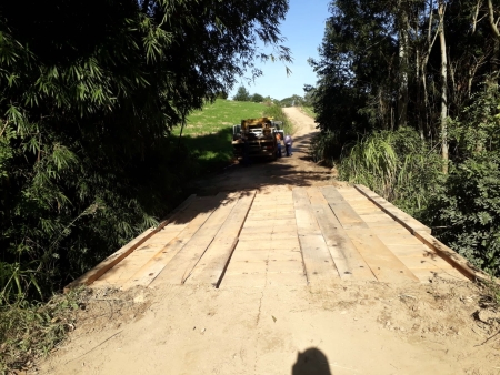 Secretaria de Desenvolvimento Rural reformou ponte na localidade de Picada Evaristo