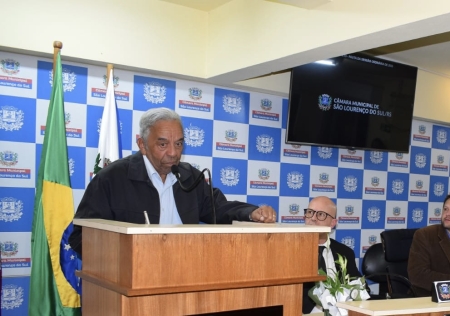 José Carlos Corrêa Soares recebeu uma homenagem na Câmara de Vereadores por seu trabalho prestado por mais de 50 anos na Santa Casa