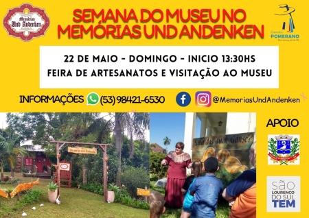 Neste domingo (22) tem programação especial do Dia do Museu no Memórias Und Andenken