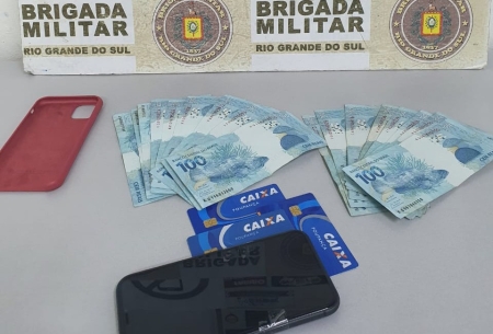 Brigada Militar prendeu homem por estelionato usando cartões bancários de outras pessoas