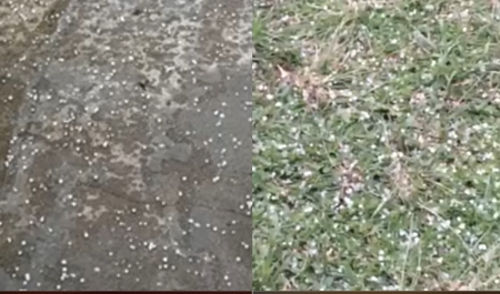 Quarta-feira fria em São Lourenço registrou chuva congelada em algumas localidades