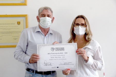 São Lourenço do Sul recebe o certificado de 1º lugar em Saúde e Bem-Estar no Rio Grande do Sul