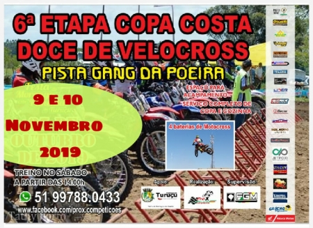 Acontece neste  final de semana a  6° Etapa Copa Costa Doce de Velocross em Turuçu