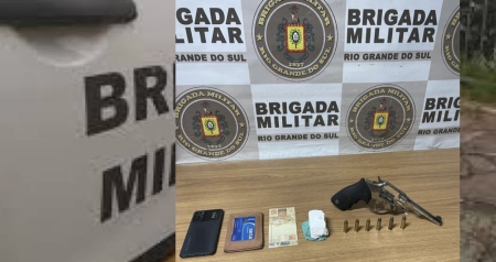 Homem de 29 anos é preso com drogas e arma de fogo no bairro Barrinha, em São Lourenço do Sul