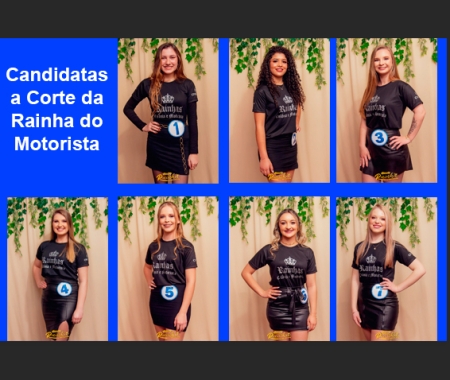 Confira as Candidatas a Corte da Rainha do Motorista: Tituladas serão conhecidas na Festa do Colono e Motorista neste domingo