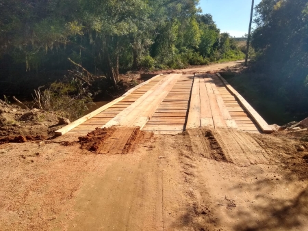 Secretaria de Desenvolvimento Rural concluiu ponte que dá acesso à Estrada da Cintea (Potreiros)