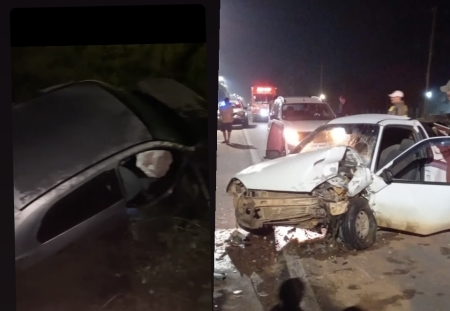 Colisão entre dois veículos na RS 265 “Faixinha” na noite desta terça-feira