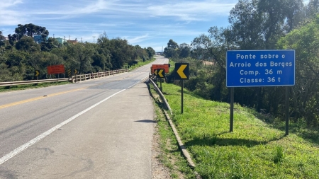 Tráfego estará intercalado a partir de quinta-feira(2) na BR-392 para obra em Canguçu