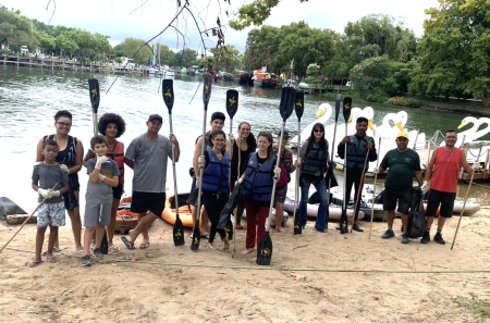 Curso de Educação do Campo da FURG realizou Mutirão para limpeza do Arroio São Lourenço na manhã desta quarta-feira