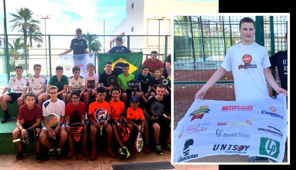 Matheus Roloff já realiza treinos na Espanha para o jogo do mundial de Padel que acontece na segunda-feira