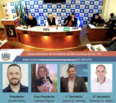 SESSÃO ORDINÁRIA ELEGEU NOVO PRESIDENTE E VICE-PRESIDENTE