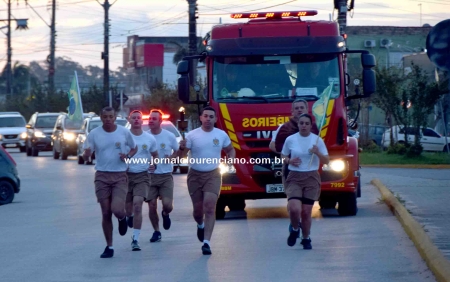 Fogo Simbólico da Pátria chegou a São Lourenço do Sul no final da tarde desta quinta-feira