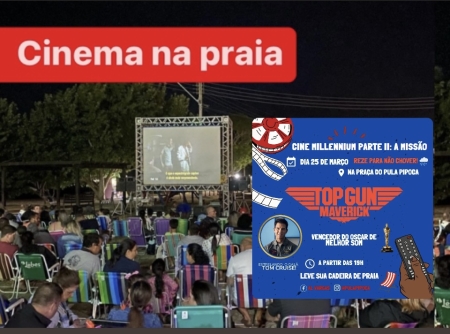 Cinema na praia: TOP GUN -MAVERICK vai ser apresentado na praia da Barrinha neste sábado