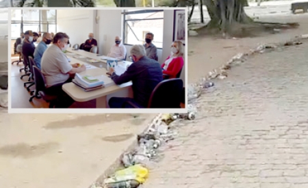 Prefeito realiza reunião para tratar de aglomerações na Praça Othon Knuppeln