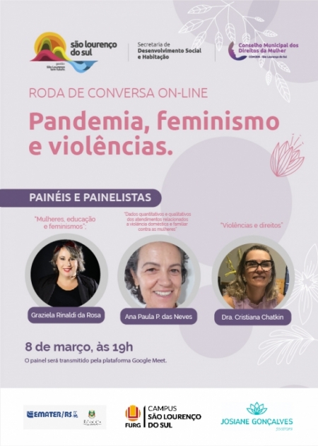 Dia da Mulher terá roda de conversa “Pandemia, Feminismo e Violências”