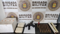 Brigada Militar faz apreensão de drogas e arma em Camaquã após denúncia anônima