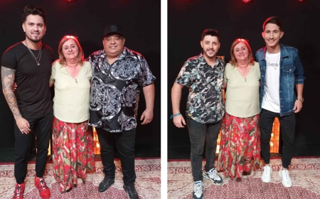 Guerda Kuhn esteve em Goiânia acompanhando a gravação e o vídeo clip da música a nível nacional "Pega Eu"