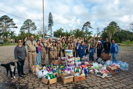 Grupo Escoteiro Garibaldi realizou ação solidária no último final de semana