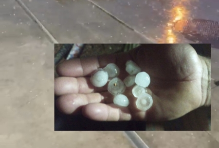 Chuva de granizo foi registrada em São Lourenço do Sul