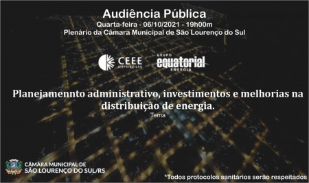 Audiência pública para apresentação da CEEE Equatorial Energia