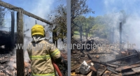 Corpo de Bombeiros apagou incêndio na localidade de Campos Quevedos na manhã deste domingo