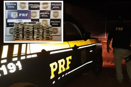 PRF E Polícia Civil prenderam traficante com mais de 70 kg de maconha em São Lourenço do Sul