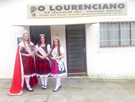 Corte da Colônia e do Motorista de 2019 visitou a redação de O LOURENCIANO