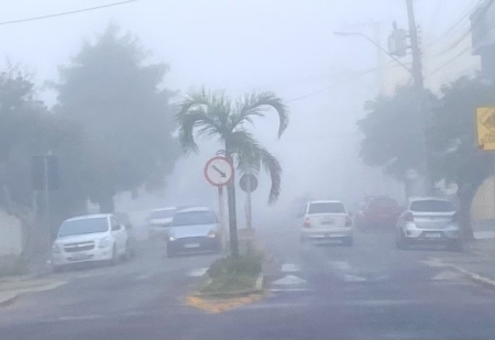 Quarta feira iniciou com neblina e frio em São Lourenço do Sul