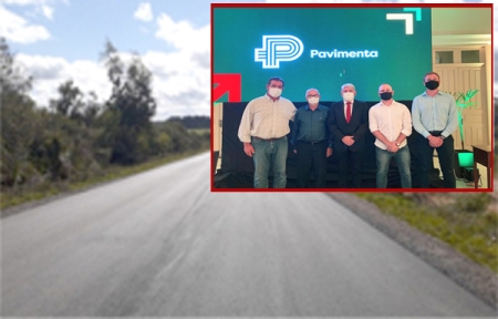 Prefeito Rudinei assinou o convênio de pavimentação asfáltica da estrada da Reserva nesta segunda-feira (17)