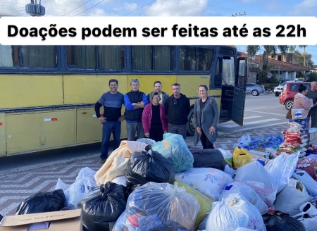 Doações para atingidos pela enchente em Roca Sales podem ser feitas até as 22h de hoje