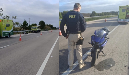 Condutor da motocicleta que veio a óbito em acidente na BR 116 nesta segunda-feira era de São Lourenço