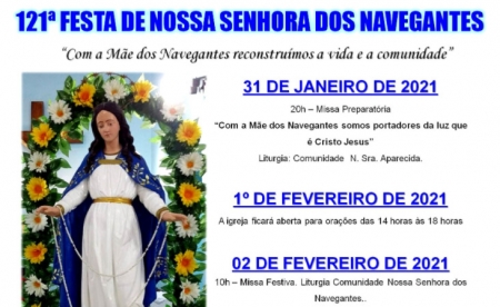 Programação da Festa de Nossa Senhora dos Navegantes - Missas