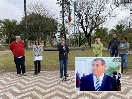 Diretor e fundador do Jornal O Lourenciano, David Baini, foi homenageado como Vulto Municipal na abertura da Semana da Pátria