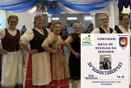 Grupo Conviver e Grupo de Danças Sonnenschein convidam para Baile da escola da Seniorin da 35ª Südoktoberfest