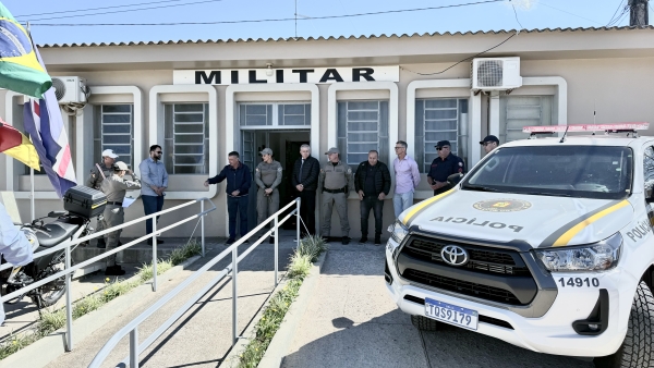 Nova viatura da Brigada Militar de São Lourenço foi entregue na tarde desta terça-feira