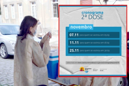 Confira o calendário de 2ª dose em Novembro e Dezembro