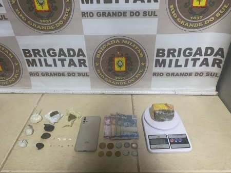Brigada Militar prende homem por tráfico de drogas em Camaquã