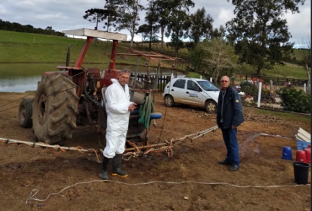 Emater realizou regulagens de pulverizadores no interior do município