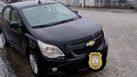 Polícia Civil apreendeu veículo usado no tráfico de drogas em São Lourenço do Sul