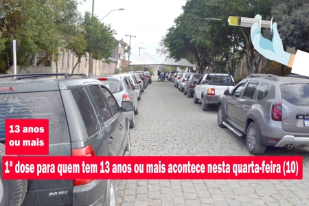 1ª dose para quem tem 13 anos ou mais acontece nesta quarta-feira (10)