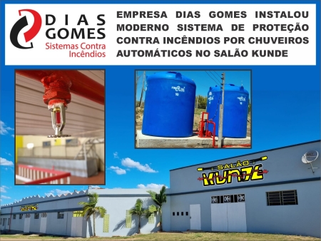 Empresa Dias Gomes instalou moderno sistema de segurança contra incêndios no Salão Kunde
